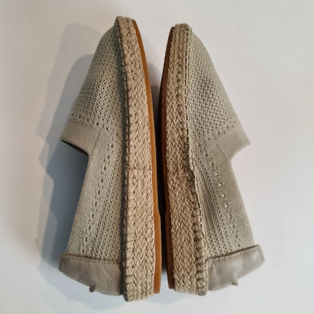 COLE HAAN Cloudfeel Stitchlite Espadrille Loafer Women's Size US‎ 9B Beige Shoes